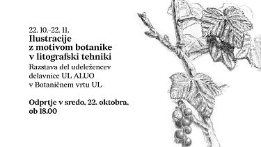 Ilustracije z motivom botanike v litografski tehniki