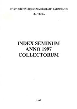 Index seminum, anno 1997, collectorum